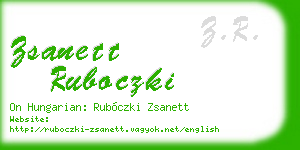 zsanett ruboczki business card